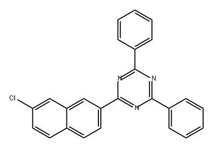 1,3,5-Triazine, 2-(7-chloro-2-naphthalenyl)-4,6-diphenyl- Structure