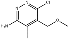 3-Pyridazinamine, 6-chloro-5-(methoxymethyl)-4-methyl- 化学構造式
