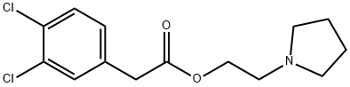 Benzeneacetic acid, 3,4-dichloro-, 2-(1-pyrrolidinyl)ethyl ester Struktur
