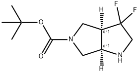 Pyrrolo[3,4-b]pyrrole-5(1H)-carboxylic acid, 3,3-difluorohexahydro-, 1,1-dimethylethyl ester, (3aR,6aR)-rel- Structure