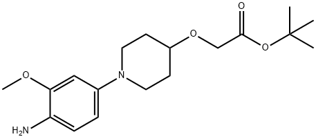 1,1-Dimethylethyl 2-[[1-(4-amino-3-methoxyphenyl)-4-piperidinyl]oxy]acetate,2597345-54-3,结构式