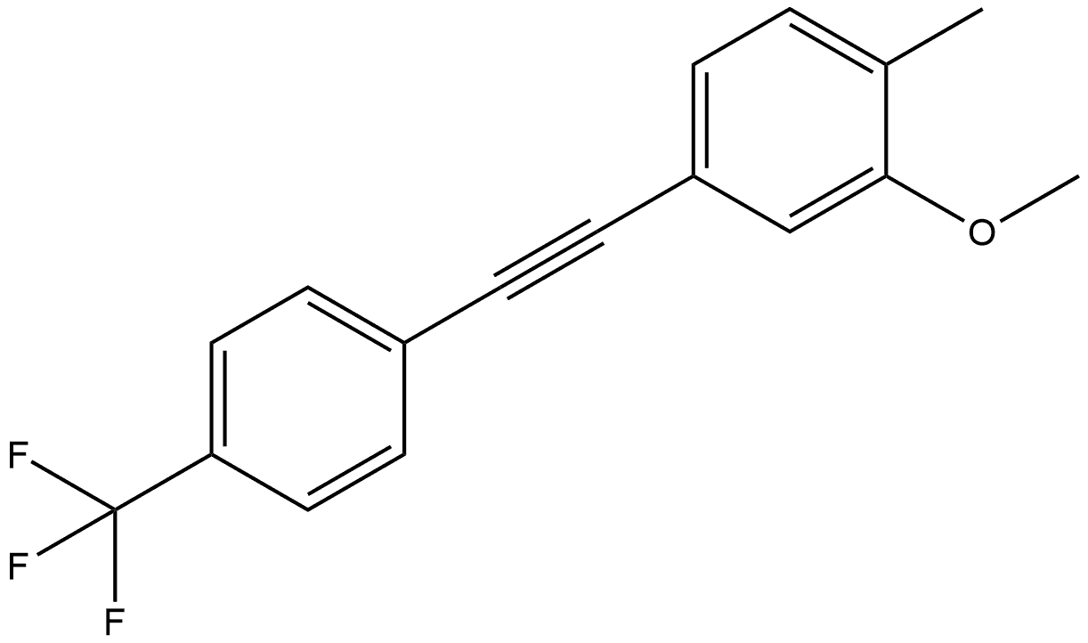 2-Methoxy-1-methyl-4-[2-[4-(trifluoromethyl)phenyl]ethynyl]benzene Structure