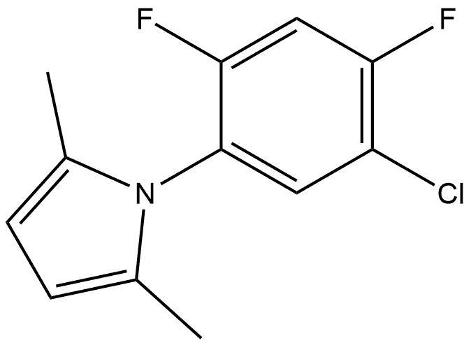 1-(5-Chloro-2,4-difluorophenyl)-2,5-dimethyl-1H-pyrrole 结构式