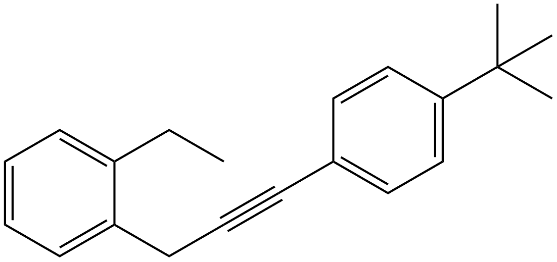 1-[3-[4-(1,1-Dimethylethyl)phenyl]-2-propyn-1-yl]-2-ethylbenzene Structure