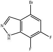 4-溴-6,7-二氟吲唑, 2599290-42-1, 结构式