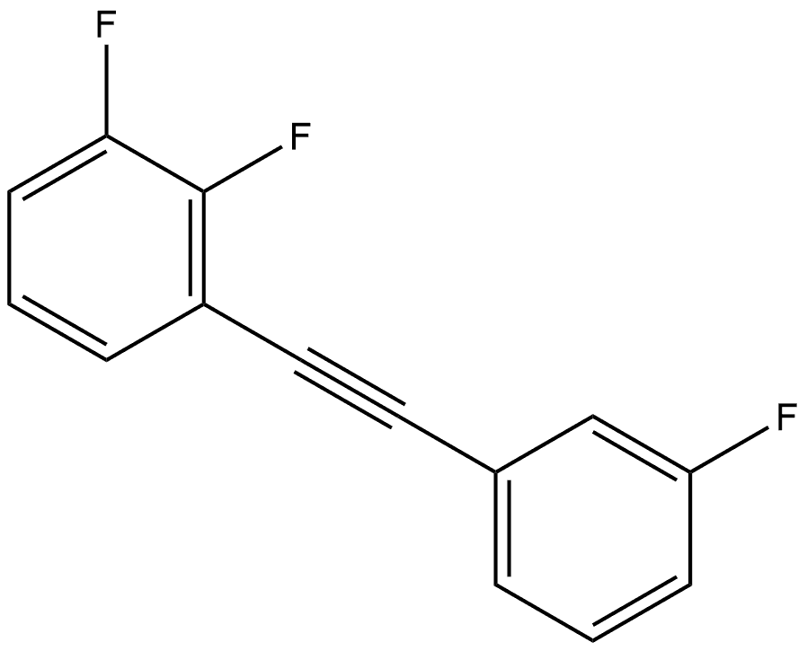 1,2-Difluoro-3-[2-(3-fluorophenyl)ethynyl]benzene 结构式