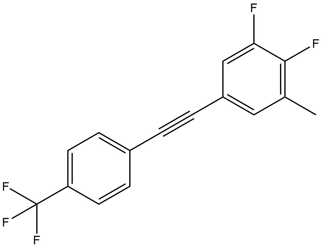 1,2-Difluoro-3-methyl-5-[2-[4-(trifluoromethyl)phenyl]ethynyl]benzene Structure