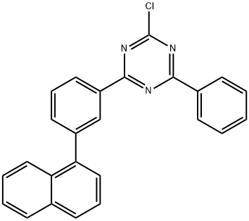 2-Chloro-4-(3-(naphthalen-1-yl)phenyl)-6-phenyl-1,3,5-triazine Struktur
