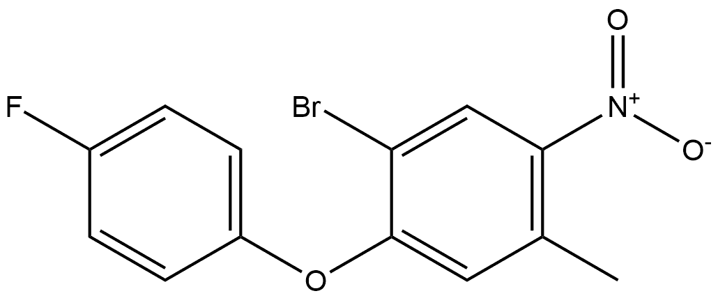 1-bromo-2-(4-fluorophenoxy)-4-methyl-5-nitrobenzene,2600736-67-0,结构式