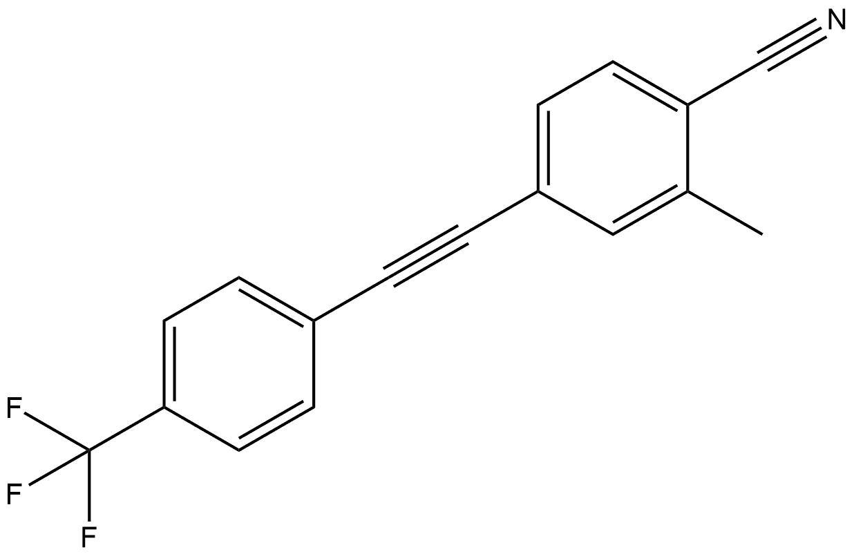 2-Methyl-4-[2-[4-(trifluoromethyl)phenyl]ethynyl]benzonitrile Structure