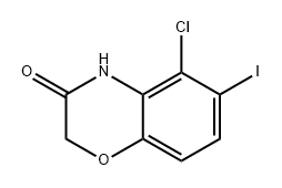 2H-1,4-Benzoxazin-3(4H)-one, 5-chloro-6-iodo- Struktur