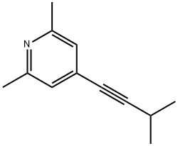 Pyridine, 2,6-dimethyl-4-(3-methyl-1-butyn-1-yl)- Struktur