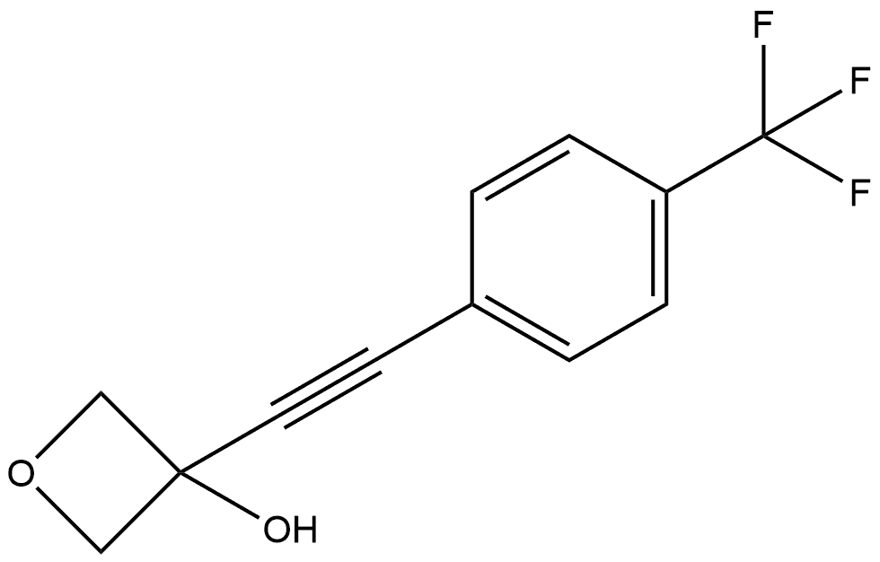 3-[2-[4-(Trifluoromethyl)phenyl]ethynyl]-3-oxetanol 结构式