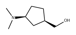 Cyclopentanemethanol, 3-(dimethylamino)-, (1R,3S)- Struktur