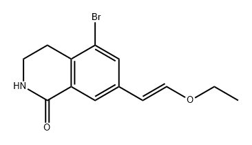 1(2H)-Isoquinolinone, 5-bromo-7-[(1E)-2-ethoxyethenyl]-3,4-dihydro- 化学構造式