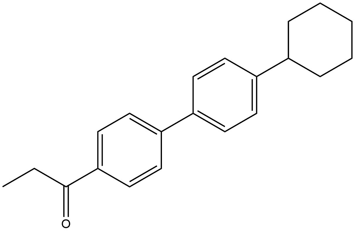 1-(4'-Cyclohexyl[1,1'-biphenyl]-4-yl)-1-propanone 结构式