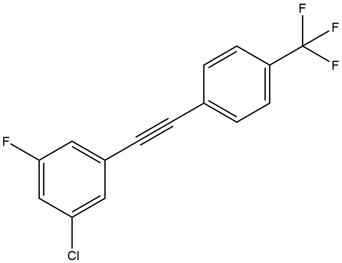 1-Chloro-3-fluoro-5-[2-[4-(trifluoromethyl)phenyl]ethynyl]benzene Structure