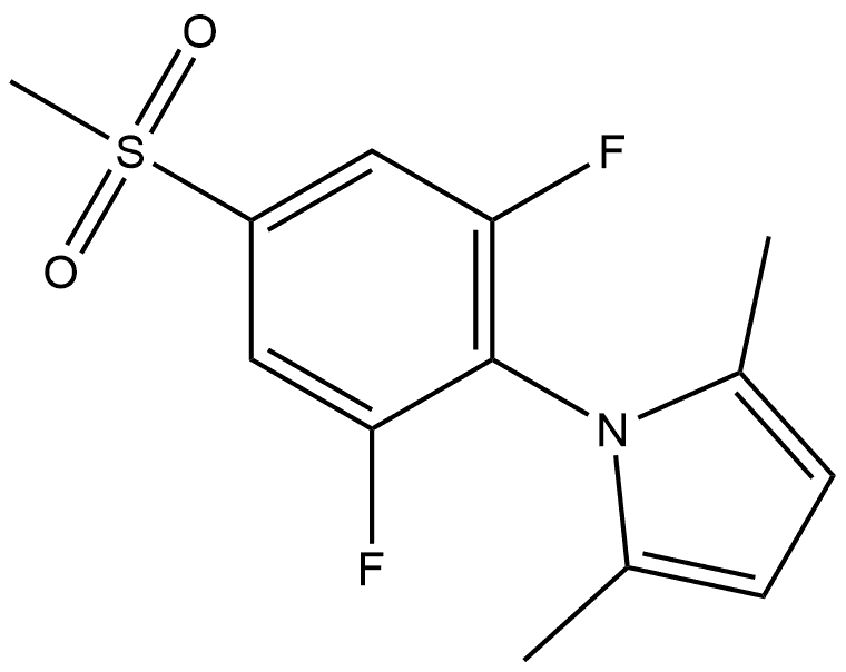 1-[2,6-Difluoro-4-(methylsulfonyl)phenyl]-2,5-dimethyl-1H-pyrrole,2603821-22-1,结构式