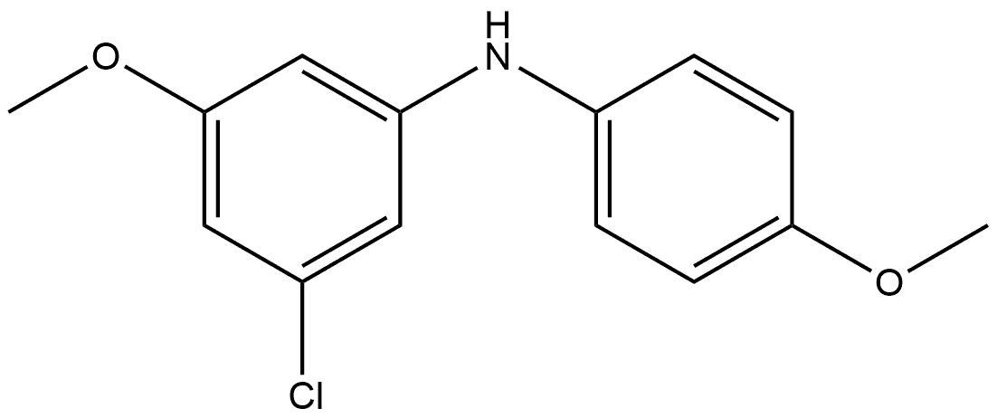 3-Chloro-5-methoxy-N-(4-methoxyphenyl)benzenamine Structure