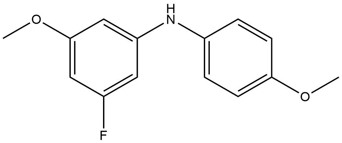 3-Fluoro-5-methoxy-N-(4-methoxyphenyl)benzenamine 结构式