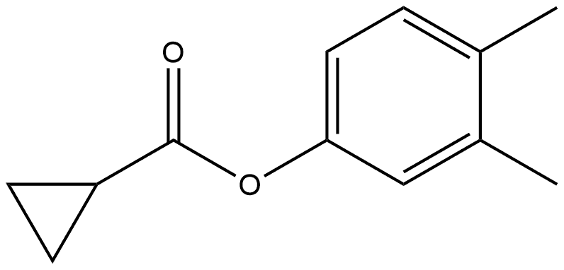 Cyclopropanecarboxylic acid, 3,4-dimethylphenyl ester Structure
