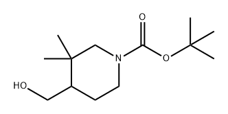 4-(羟甲基)-3,3-二甲基哌啶-1-甲酸叔丁酯,2605227-22-1,结构式