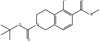 2-BOC-5-氯-1,2,3,4-四氢异喹啉-6-甲酸甲酯, 2605229-67-0, 结构式