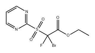 Acetic acid, 2-bromo-2-fluoro-2-(2-pyrimidinylsulfonyl)-, ethyl ester Structure