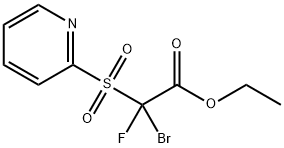 Acetic acid, 2-bromo-2-fluoro-2-(2-pyridinylsulfonyl)-, ethyl ester Struktur