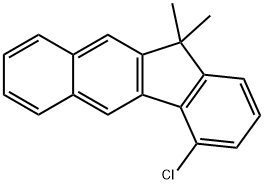 11H-Benzo[b]fluorene, 4-chloro-11,11-dimethyl- 化学構造式