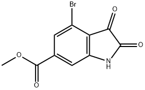 Methyl 4-bromo-2,3-dihydro-2,3-dioxo-1H-indole-6-carboxylate Struktur