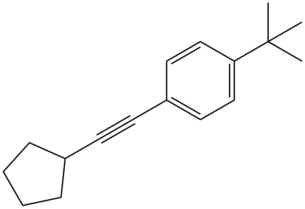 1-(2-Cyclopentylethynyl)-4-(1,1-dimethylethyl)benzene Structure