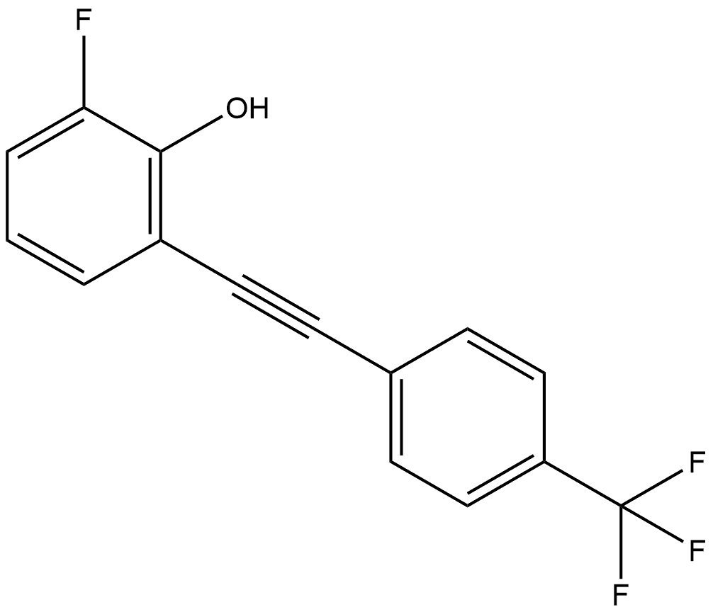 2-Fluoro-6-[2-[4-(trifluoromethyl)phenyl]ethynyl]phenol 结构式