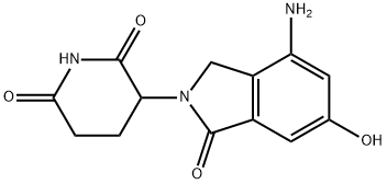2,6-Piperidinedione, 3-(4-amino-1,3-dihydro-6-hydroxy-1-oxo-2H-isoindol-2-yl)- 化学構造式