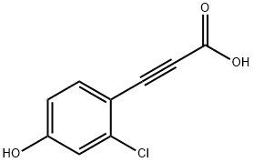 3-(2-Chloro-4-hydroxyphenyl)-2-propynoic acid Struktur