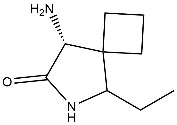 (8R)-8-Amino-5-ethyl-6-azaspiro[3.4]octan-7-one Struktur