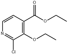 Ethyl 2-chloro-3-ethoxy-4-pyridinecarboxylate 化学構造式
