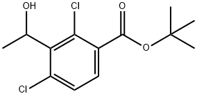 2,4-二氯-3-(1-羟乙基)苯甲酸1,1-二甲基乙酯, 2612300-09-9, 结构式