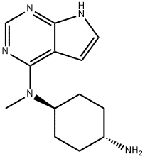 1,4-Cyclohexanediamine, N1-methyl-N1-7H-pyrrolo[2,3-d]pyrimidin-4-yl-, trans- Struktur