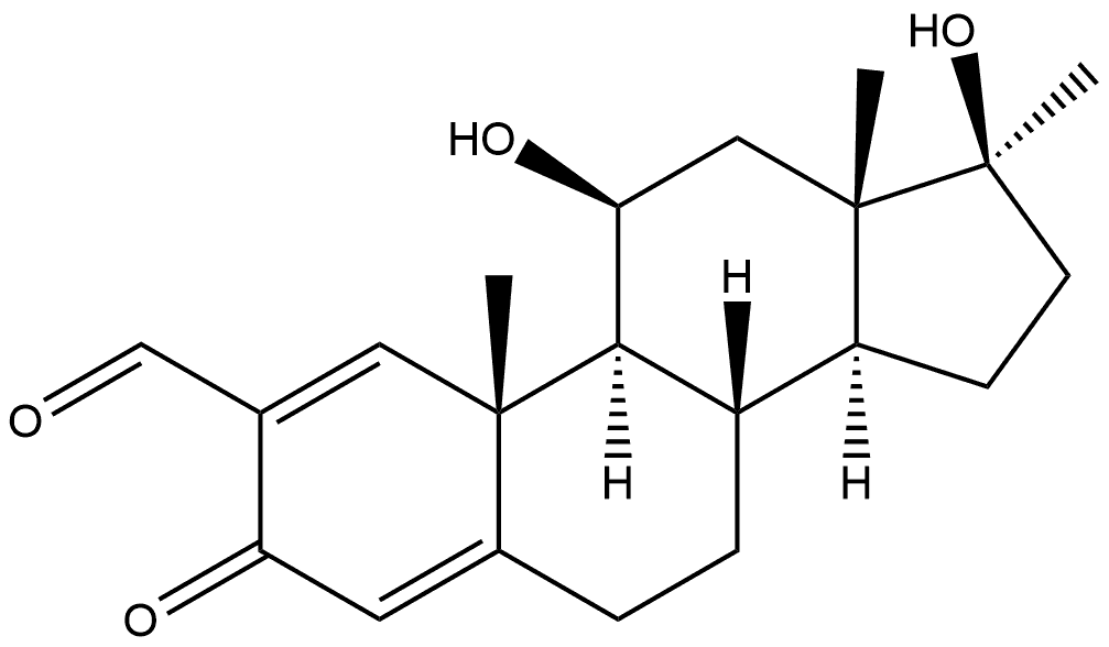 26127-25-3 Androsta-1,4-diene-2-carboxaldehyde, 11,17-dihydroxy-17-methyl-3-oxo-, (11β,17β)-