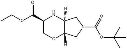 rac-6-tert-butyl 3-ethyl
(3R,4aR,7aR)-octahydropyrrolo[3,4-b][1,4]oxazine
-3,6-dicarboxylate 结构式