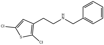 2,5-Dichloro-N-(phenylmethyl)-3-thiopheneethanamine 化学構造式
