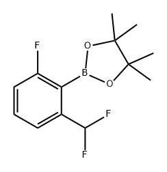 2-(2-(二氟甲基)-6-氟苯基)-4,4,5,5-四甲基-1,3,2-二氧硼烷 结构式