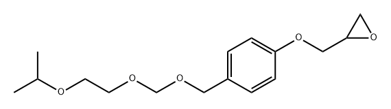 Oxirane, 2-[[4-[[[2-(1-methylethoxy)ethoxy]methoxy]methyl]phenoxy]methyl]- 化学構造式