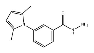 Benzoic acid, 3-(2,5-dimethyl-1H-pyrrol-1-yl)-, hydrazide 化学構造式