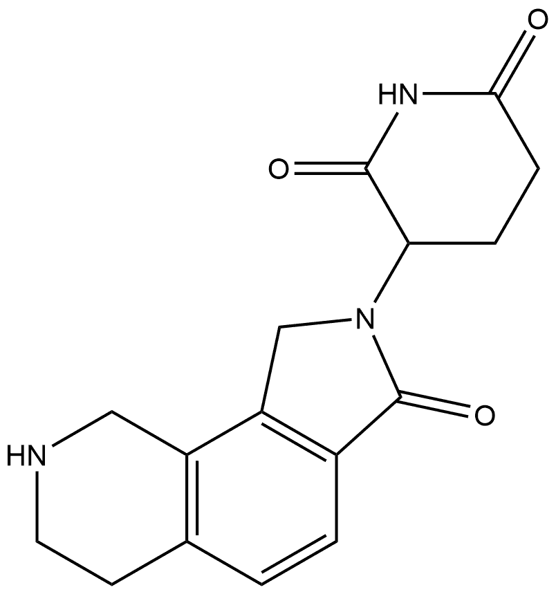 3-(3-氧代-1,3,6,7,8,9-六氢-2H-吡咯并[3,4-H]异喹啉-2-基)哌啶-2,6-二酮,2616543-26-9,结构式