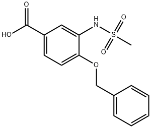 Benzoic acid, 3-[(methylsulfonyl)amino]-4-(phenylmethoxy)- Struktur