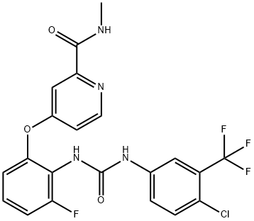 2-Pyridinecarboxamide, 4-[2-[[[[4-chloro-3-(trifluoromethyl)phenyl]amino]carbonyl]amino]-3-fluorophenoxy]-N-methyl- Structure