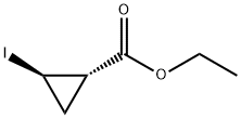 Cyclopropanecarboxylic acid, 2-iodo-, ethyl ester, (1S,2R)- Structure
