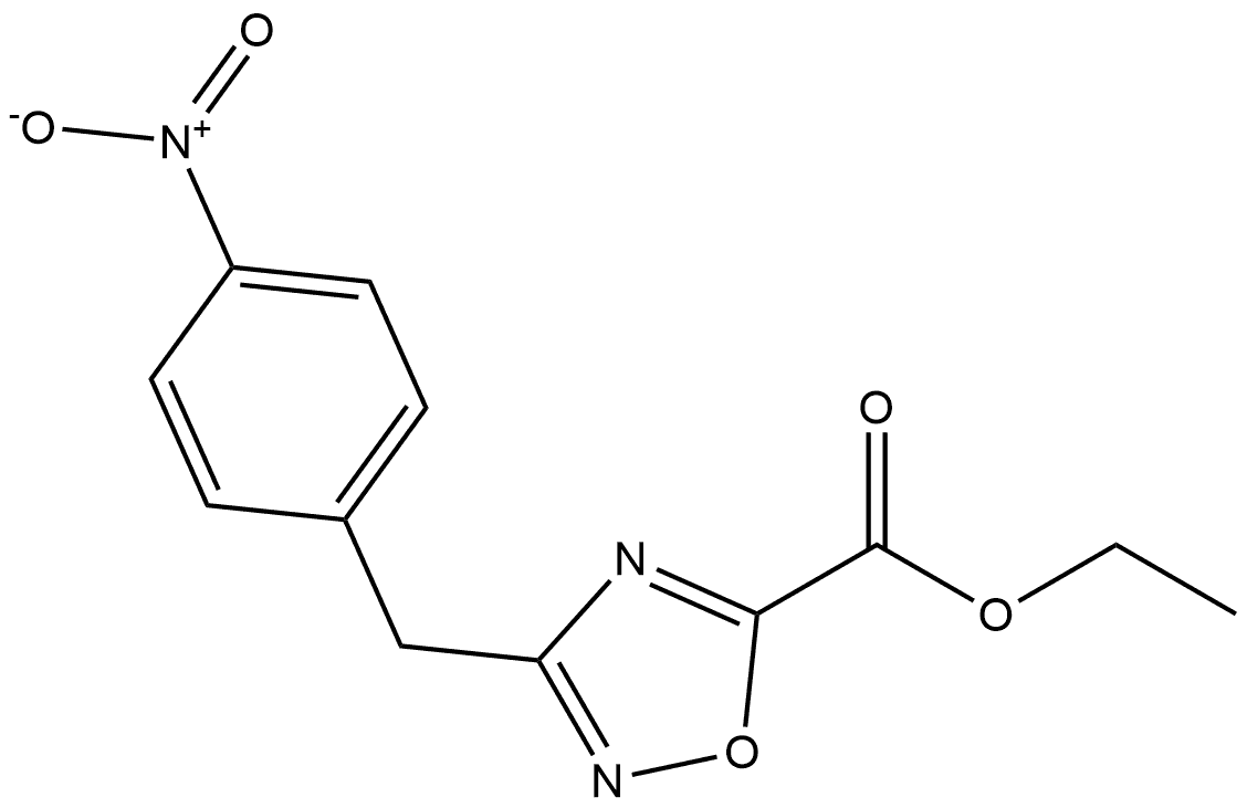 3-(4-硝基苄基)-1,2,4-噁二唑-5-甲酸乙酯, 261962-51-0, 结构式